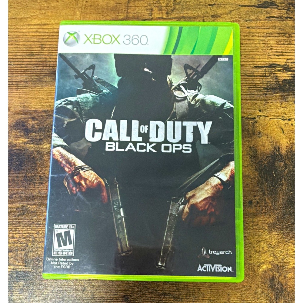Activision Call of Duty Black Ops w/Case Manual Xbox 360 NTSC 2010 M Online